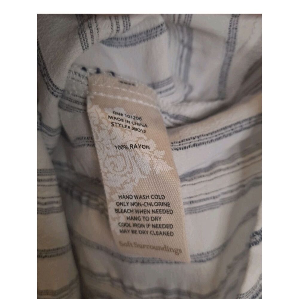 Soft Surroundings Belinda Striped Tunic Top Snap Front Shirt S NWT - Picture 9 of 9